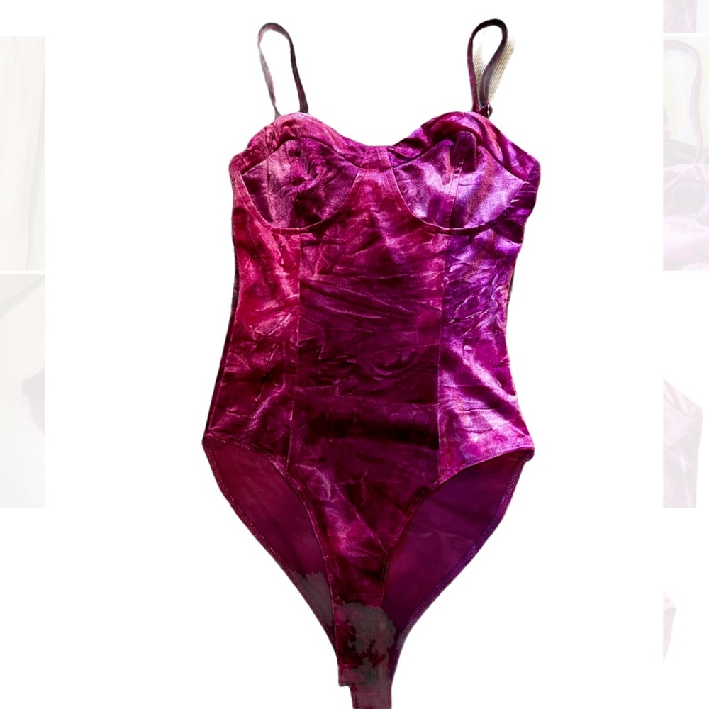 Smooth Velvet Bodysuit Size S